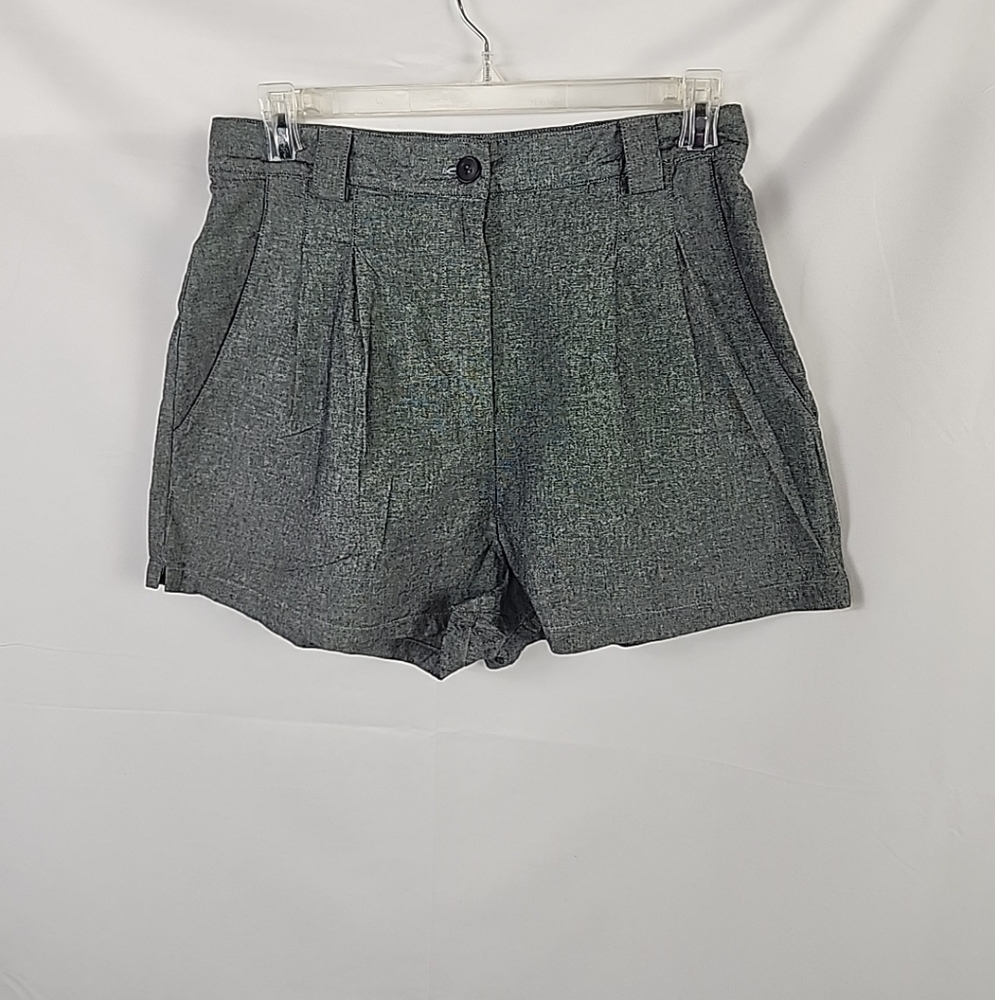 American Apparel Chambray Pleated Shorts Medium Tailored Coastal Preppy